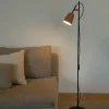 Lampade Da Terra-Selezionato da Mazzolaluce Lampada da terra per cameretta bimba metallo rosa e nero orientabile