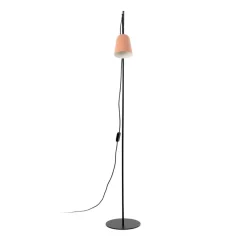 Lampade Da Terra-Selezionato da Mazzolaluce Lampada da terra per cameretta bimba metallo rosa e nero orientabile