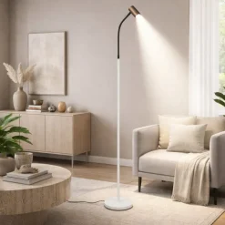 Lampade Da Terra-Selezionato da Mazzolaluce Lampada da terra per lettura luce orientabile beige caffe moderna