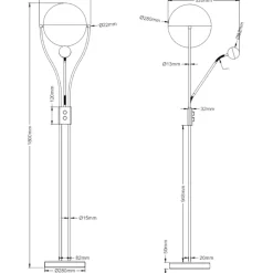 Lampade Da Terra-Selezionato da Mazzolaluce Lampada da terra per salotto led 3000k moderna orientabile