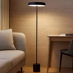 Lampade Da Terra-Selezionato da Mazzolaluce Lampada da terra per salotto led 3000k a cerchio h136 cm