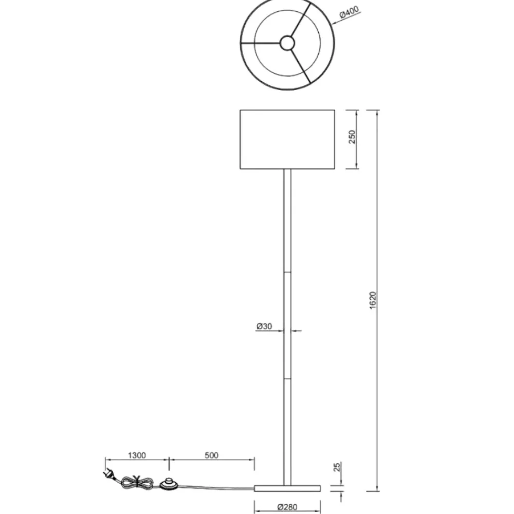 Lampade Da Terra-Selezionato da Mazzolaluce Lampada da terra per soggiorno h162 cm in legno sottile