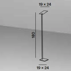 Lampade Da Terra-Perenz Illuminazione Lampada da terra per ufficio perenz quadra bianca led cct dimmerabile
