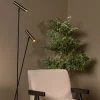 Lampade Da Terra-Selezionato da Mazzolaluce Lampada da terra piantana 2 luci orientabili dimmerabile grigio nero