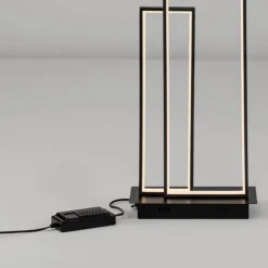 Lampade Da Terra-Selezionato da Mazzolaluce Lampada da terra piantana moderna led 3200k rettangoli nera
