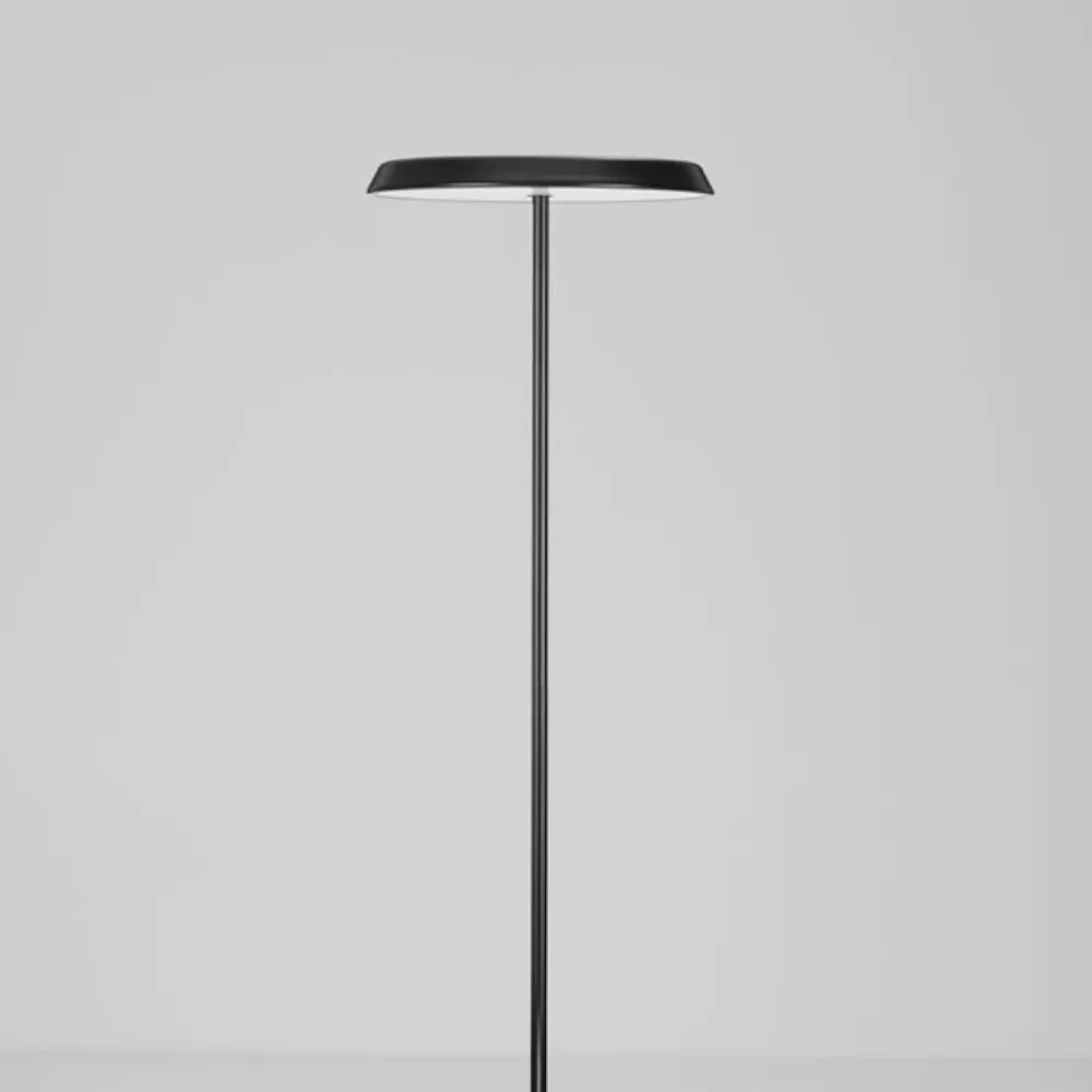 Lampade Da Terra-Selezionato da Mazzolaluce Lampada da terra piantana nera design moderna led 3000k effetto legno