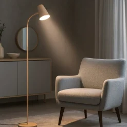 Lampade Da Terra-Selezionato da Mazzolaluce Lampada da terra piantana orientabile sabbia plastica beige led 3000k
