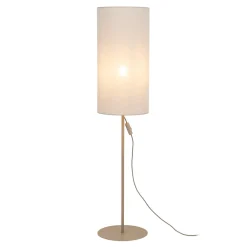 Lampade Da Terra-Selezionato da Mazzolaluce Lampada da terra piantana sabbia paralume cilindro tessuto lino chiaro