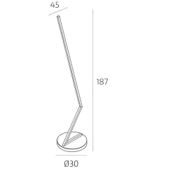 Lampade Da Terra-Top Light Lampada da terra piantana twig nera led 32w cct design moderna