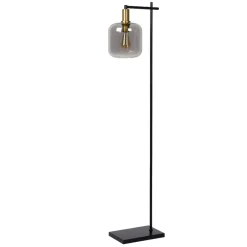 Lampade Da Terra-Selezionato da Mazzolaluce Lampada da terra piantana vintage vetro fume trasparente