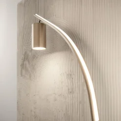 Lampade Da Terra-Ondaluce Lampada da terra pt murga doppio led 3000k orientabile oro