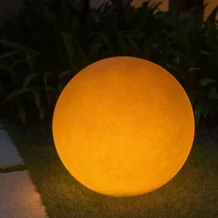Lampade Da Esterno Giardino-Linea Light Lampada da terra sfera 38cm ip65 colore ligneo oh! mars