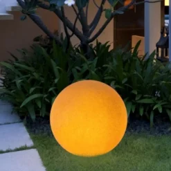 Lampade Da Esterno Giardino-Linea Light Lampada da terra sfera 38cm ip65 colore ligneo oh! mars