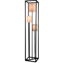Lampade Da Terra-Selezionato da Mazzolaluce Lampada da terra tre luci con portalampada in tessuto