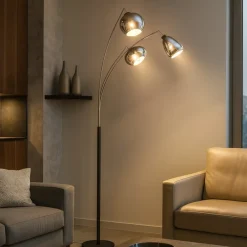 Lampade Da Terra-Selezionato da Mazzolaluce Lampada da terra tre luci design moderno originale