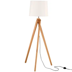 Lampade Da Terra-Selezionato da Mazzolaluce Lampada da terra tre piedi in legno per salotto