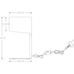 Abat Jour-Selezionato da Mazzolaluce Lampada design moderna da comodino nera per camera da letto