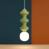 Lampade A Sospensione-Selezionato da Mazzolaluce Lampada di ceramica a sospensione verde pastello