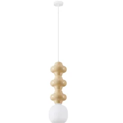 Lampade A Sospensione-Selezionato da Mazzolaluce Lampada di ceramica moderna giallo pastello