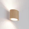 Applique Da Parete-Selezionato da Mazzolaluce Lampada di legno applique moderna cilindro da parete