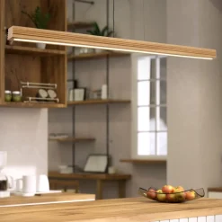 Lampadari Moderni-Selezionato da Mazzolaluce Lampada di legno a sospensione stile scandinavo per sala da pranzo