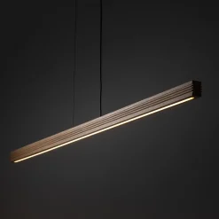 Lampadari Moderni-Selezionato da Mazzolaluce Lampada di legno a sospensione stile scandinavo per sala da pranzo