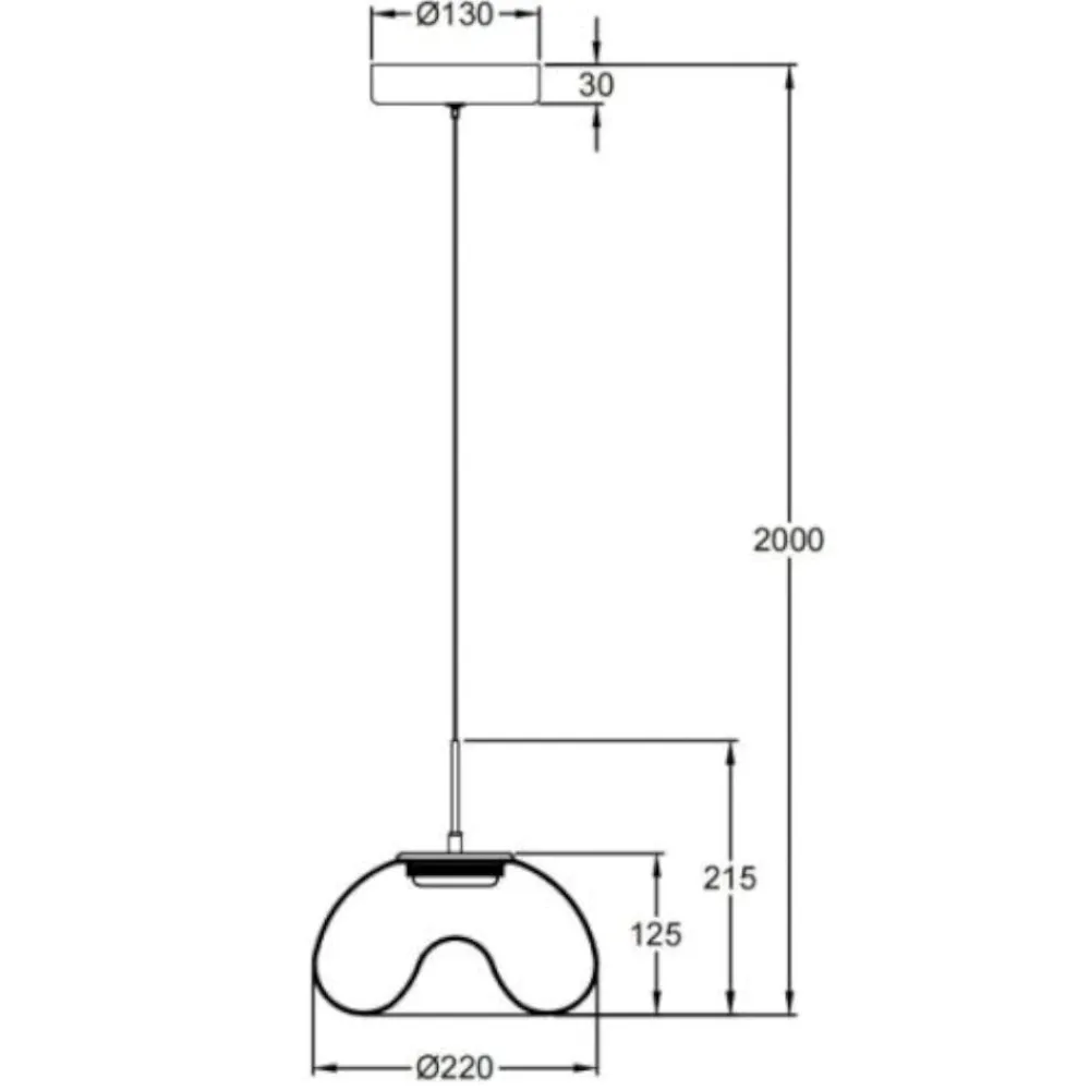 Lampade A Sospensione-Fabas Luce Lampada di vetro cognac a sospensione led 2700k 3000k 4000k fabas brena