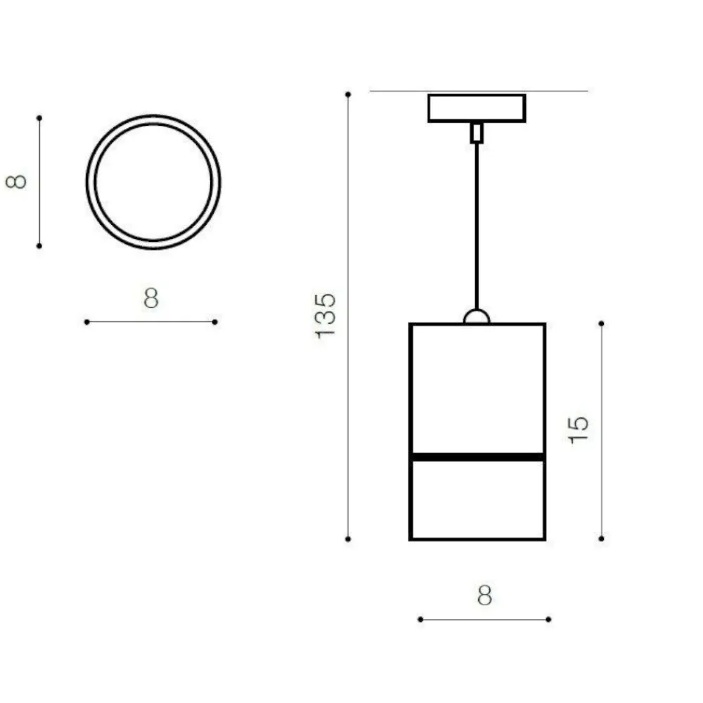 Lampade A Sospensione-Selezionato da Mazzolaluce Lampada dorata a sospensione pendente cilindro oro lucido per bancone
