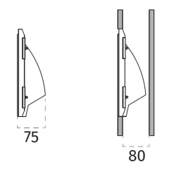 Applique Da Parete-Selezionato da Mazzolaluce Lampada incasso in gesso led a muro 9w 2700k per interni