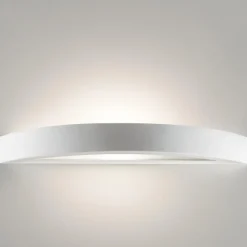 Applique Da Parete-Selezionato da Mazzolaluce Lampada in gesso ceramica bianca da parete verniciabile applique curva