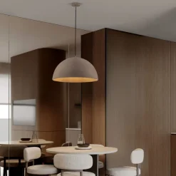 Lampadari Cucina-Selezionato da Mazzolaluce Lampadaio per cucina cupola 50cm cupola effetto pietra marrone