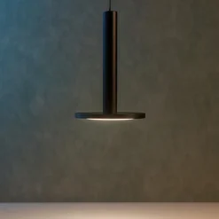 Lampade A Sospensione-Selezionato da Mazzolaluce Lampada led a sospensione nera disco