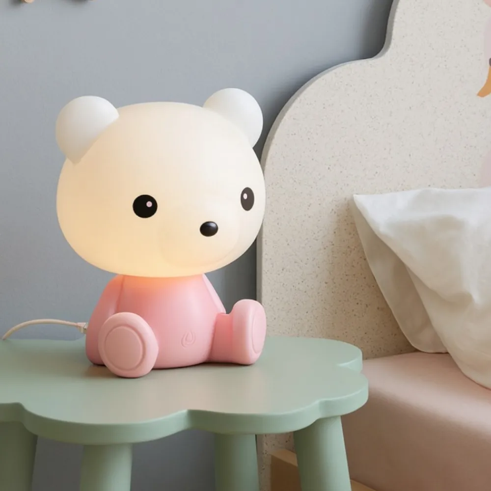 Abat Jour-Selezionato da Mazzolaluce Lampada led da comodino per cameretta bambina rosa led rgb 3000k portatile