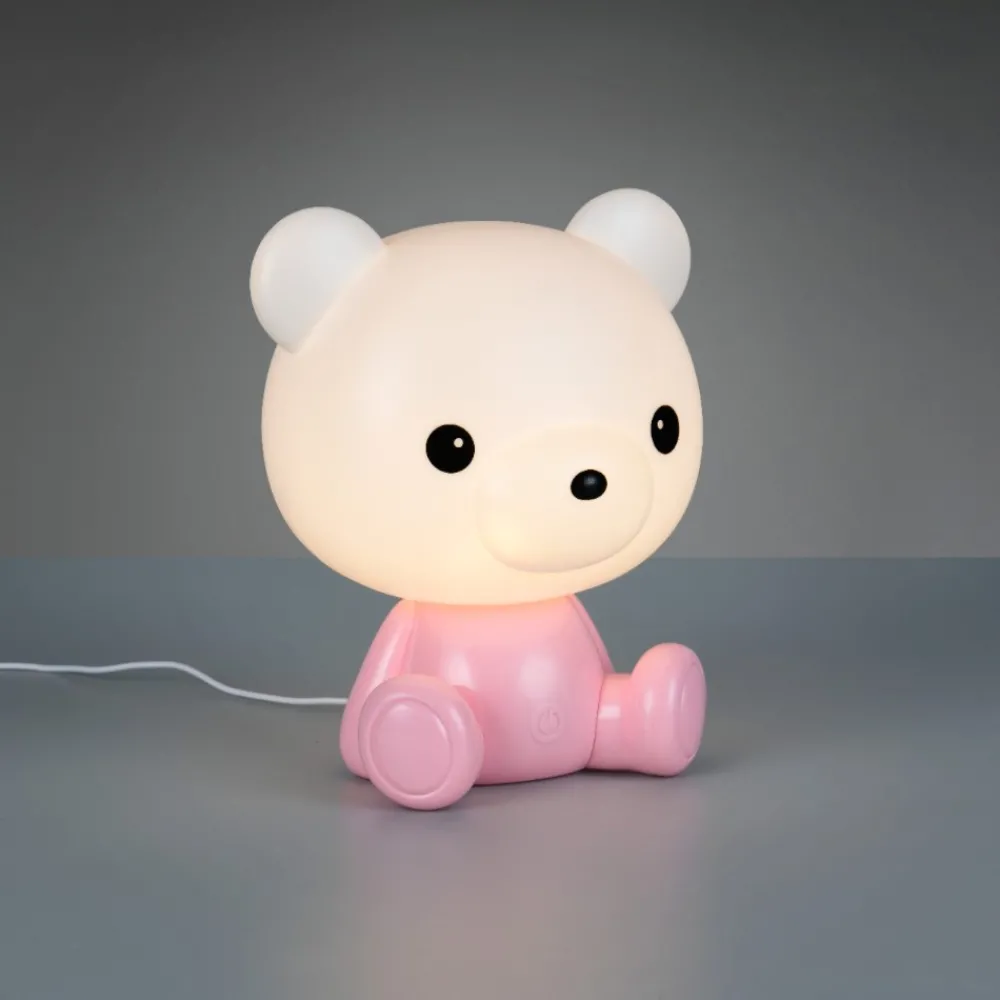 Abat Jour-Selezionato da Mazzolaluce Lampada led da comodino per cameretta bambina rosa led rgb 3000k portatile