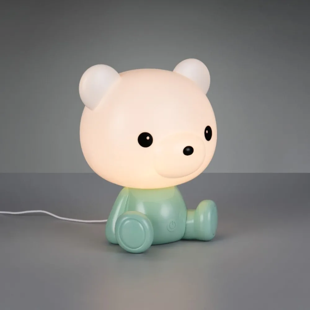 Abat Jour-Selezionato da Mazzolaluce Lampada led da comodino per cameretta bambino verde led rgb 3000k portatile
