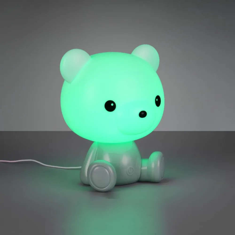 Abat Jour-Selezionato da Mazzolaluce Lampada led da comodino per cameretta bambino verde led rgb 3000k portatile
