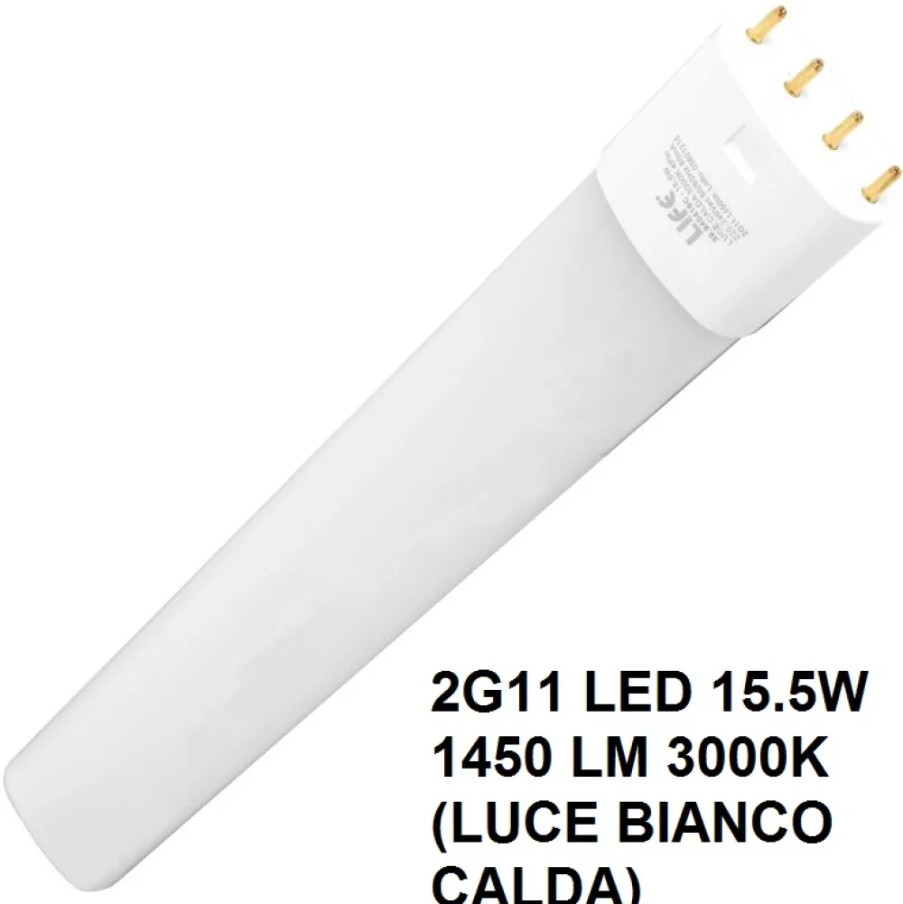 Lampadine Led-Top Light Lampada led 2g11 15,5w 1450 lumen 3000k luce bianco calda