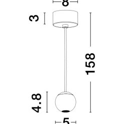 Lampade A Sospensione-Selezionato da Mazzolaluce Lampada led sfera nera per isola