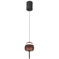 Lampade A Sospensione-Selezionato da Mazzolaluce Lampada led 12w 3000k pendente colore caffe a sospensione