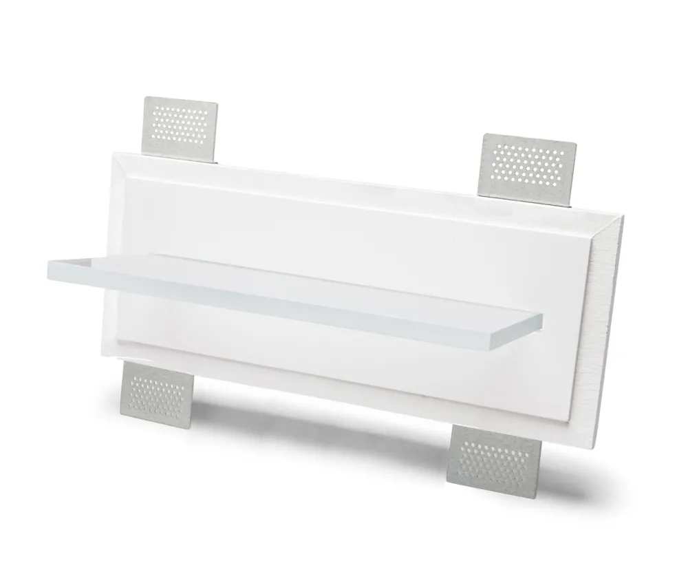 Applique Da Parete-Selezionato da Mazzolaluce Lampada mensola in vetro da incasso 30cm 4000k in gesso led