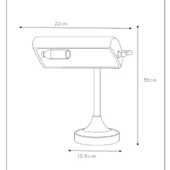 Lampade Da Tavolo-Selezionato da Mazzolaluce Lampada ministeriale da scrivania churchill cromo vetro bianco