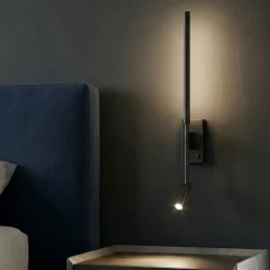 Applique Camera Da Letto-Selezionato da Mazzolaluce Lampada nera da comodino a parete per camera da letto con luce lettura