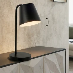 Lampade Da Tavolo-Selezionato da Mazzolaluce Lampada nera da tavolo scrivania moderna luce orientabile fp