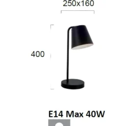 Lampade Da Tavolo-Selezionato da Mazzolaluce Lampada nera da tavolo scrivania moderna luce orientabile fp