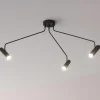 Plafoniere Moderne-Selezionato da Mazzolaluce Lampada nera design da soffitto 3 luci faretti orientabili