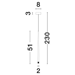 Lampade A Sospensione-Selezionato da Mazzolaluce Lampada nero a sospensione led per comodino 3w 3000k