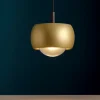 Lampade A Sospensione-Selezionato da Mazzolaluce Lampada oro a sospensione sfera per cucina