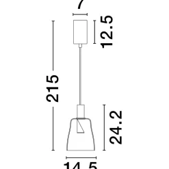 Lampade A Sospensione-Selezionato da Mazzolaluce Lampada oro led 7w 3000k a sospensione vetro fume