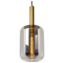 Lampade A Sospensione-Selezionato da Mazzolaluce Lampada oro sfera di vetro fume a sospensione cavo tessuto