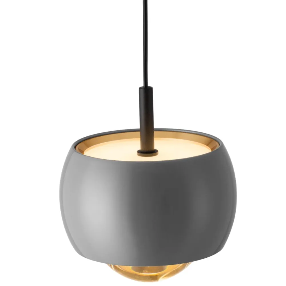 Lampade A Sospensione-Selezionato da Mazzolaluce Lampada pendente a sospensione sferica grigio design moderna